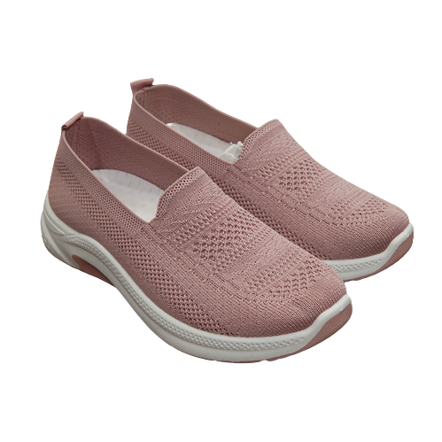 Giày Slipon vải lỗ thoáng nữ siêu êm - Hồng đậm