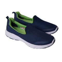 Giày Slipon vải thoáng thể thao Treksta dư xịn - Navy lòng xanh