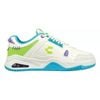 Giày Sneakers Charly đế cao xuất dư- Trắng viền xanh