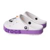 Giày sục Crocs nữ xuất khẩu - Trắng viền tím