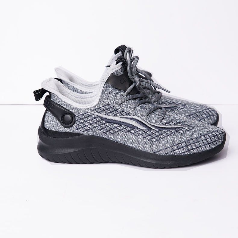 Giày cổ chun siêu nhẹ ghi đế đen - 210194