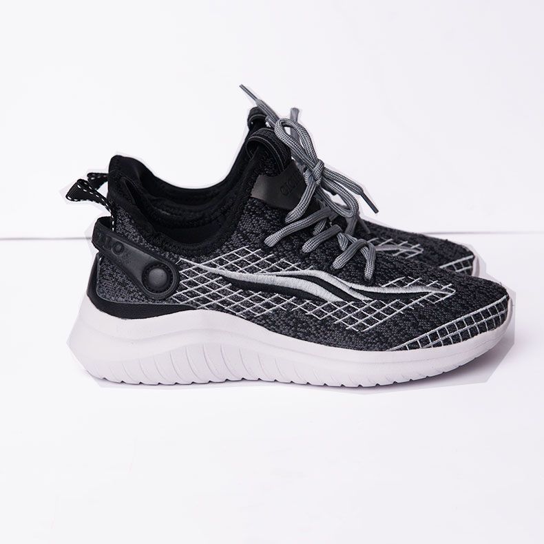 Giày cổ chun siêu nhẹ xám đế trắng gạo- 210196