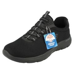 Giày thể thao Skech cổ chun siêu nhẹ Summits- Đen