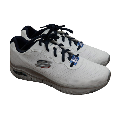 Giày thể thao Skech nam ArchFit đế cao xuất dư- Trắng