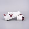 Giày thể thao trắng Veda viền đỏ