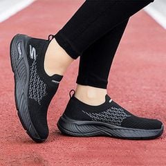 Giày lười Ske nữ cổ chun vải thoáng - 4471673