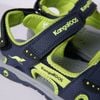 Sandal bé trai quai dán Kangaroos xuất Âu - Navy viền xanh lá