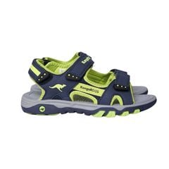 Sandal bé trai quai dán Kangaroos xuất Âu - Navy viền xanh lá