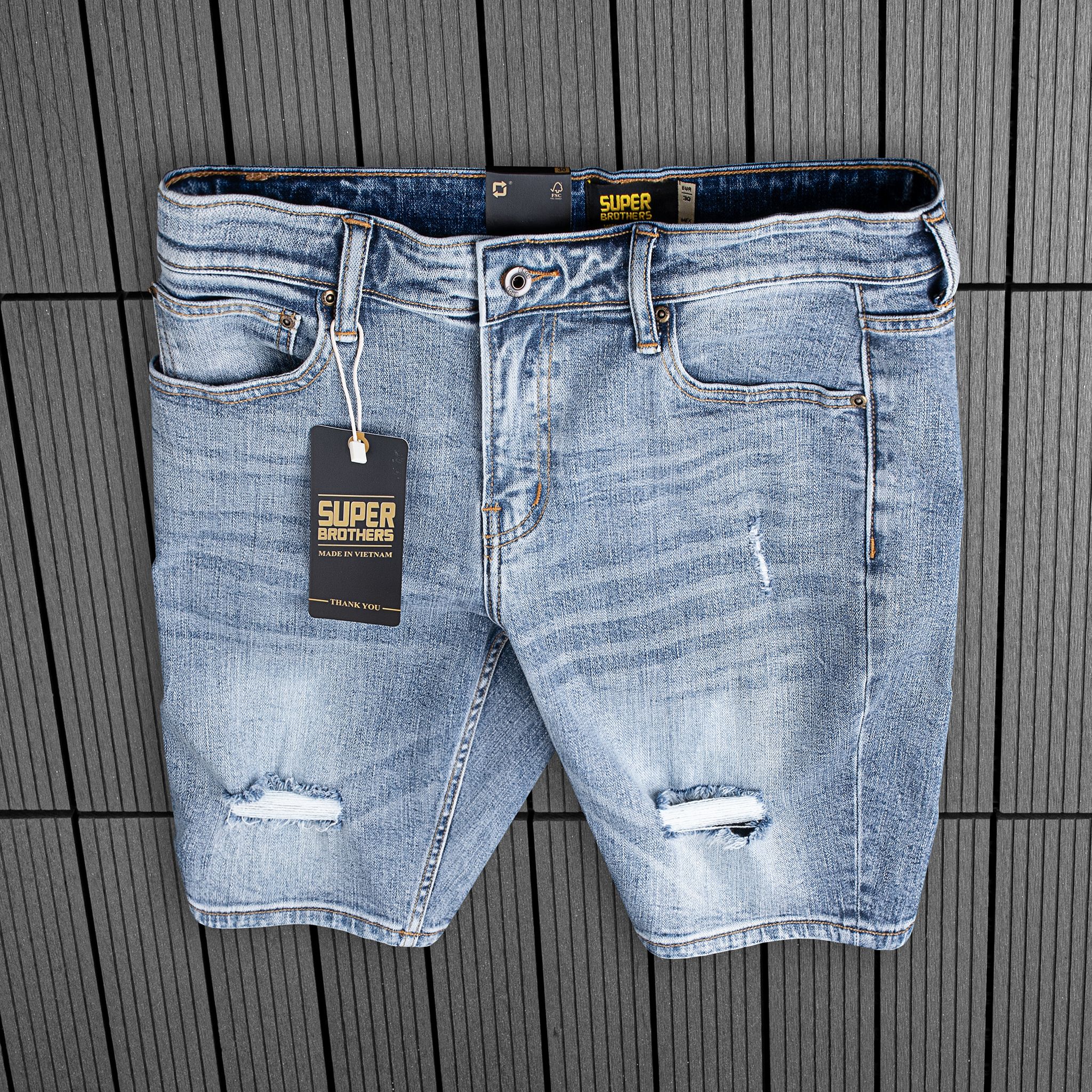  SHORT JEAN SUPER BROS RÁCH NHẸ 