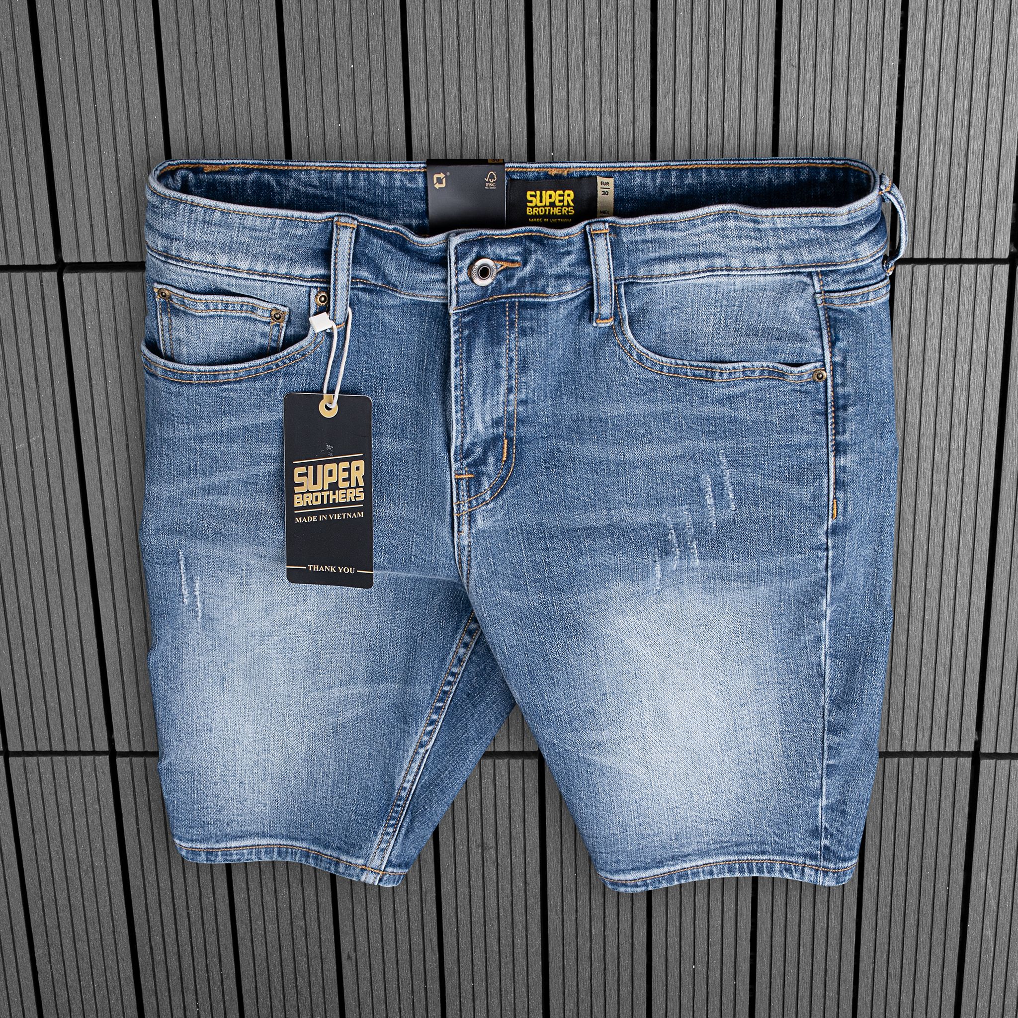  SHORT JEAN SUPER BROS RÁCH NHẸ 