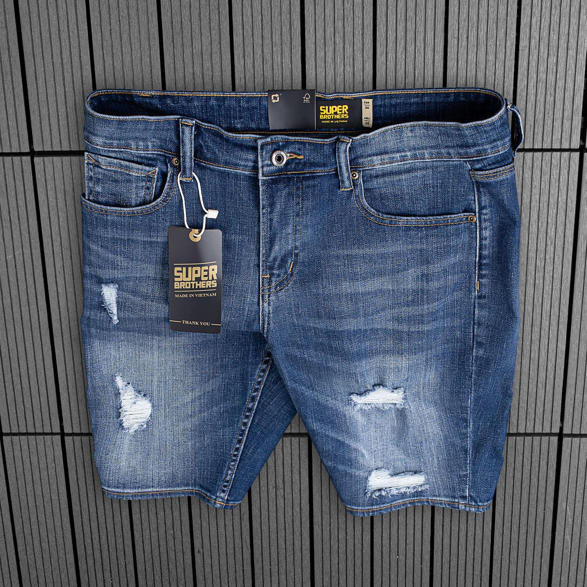  SHORT JEAN SUPER BROS RÁCH NHẸ 