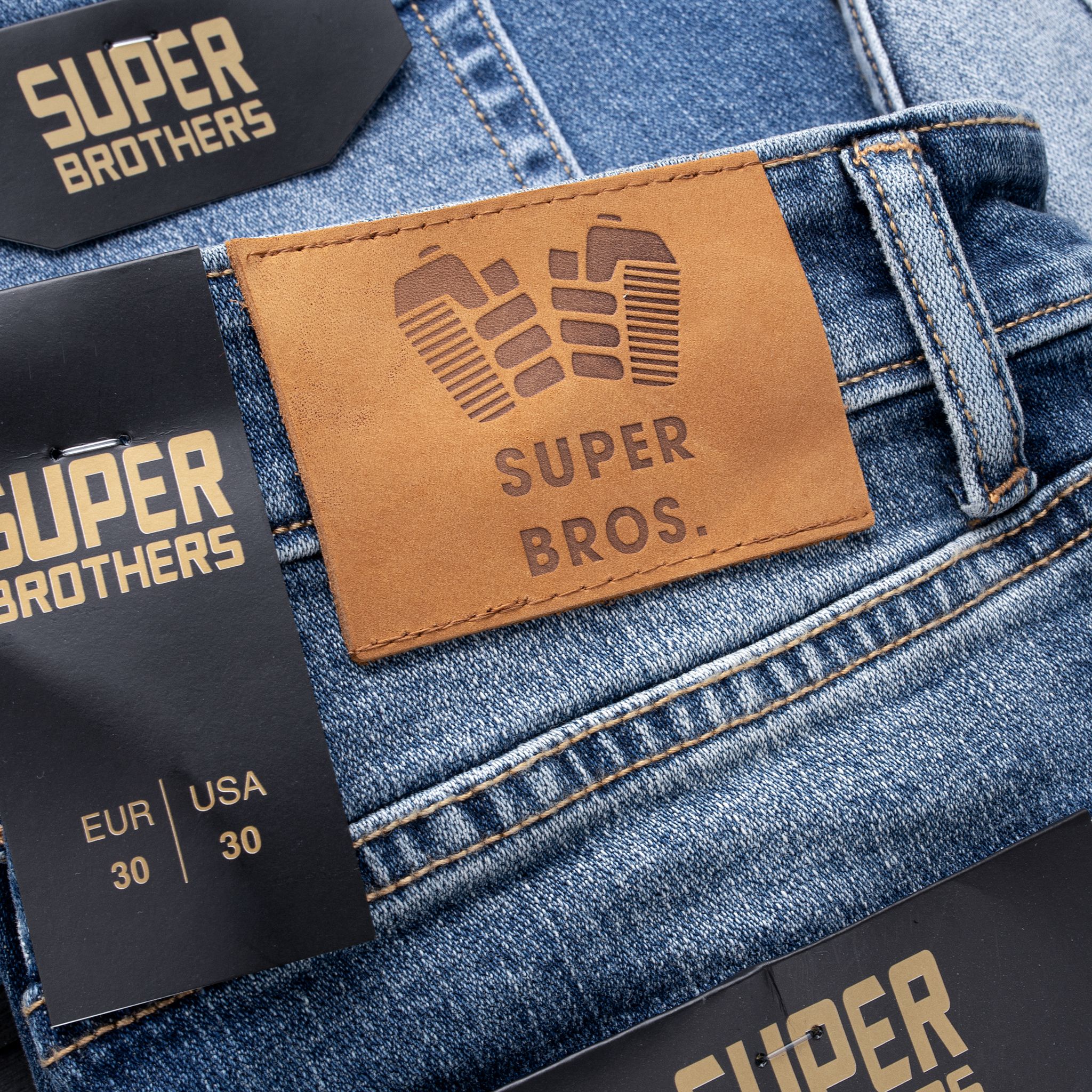  SHORT JEAN SUPER BROS RÁCH NHẸ 