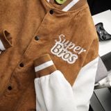  JACKET VARSITY BROWN SUPER BROS 