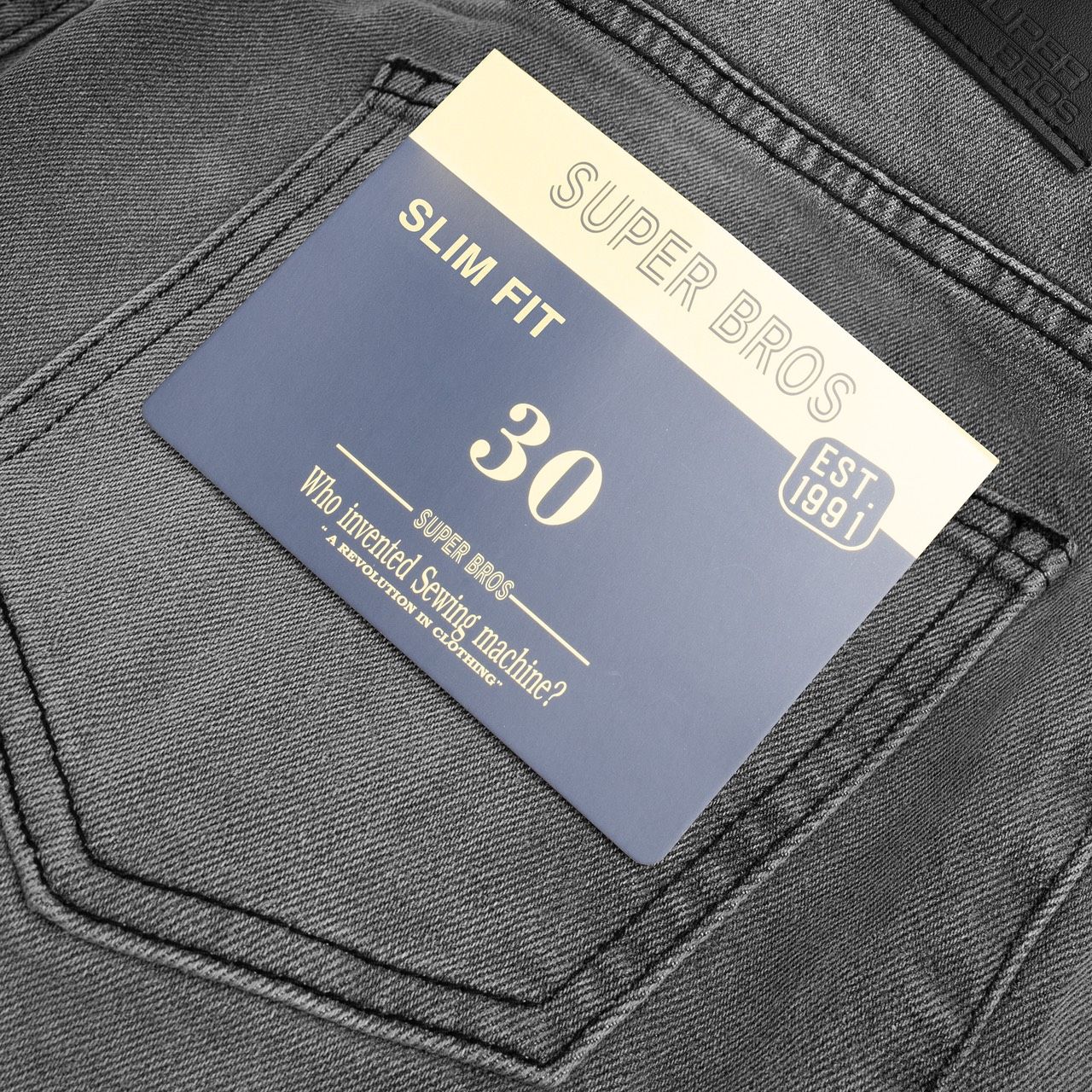  JEAN SUPER BROS WASH XÁM SS22 