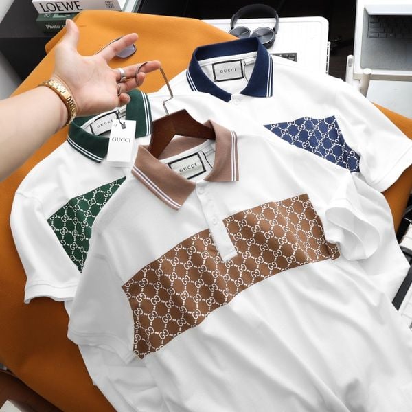  ÁO POLO GUCCI HỌA TIẾT MONOGRAM 