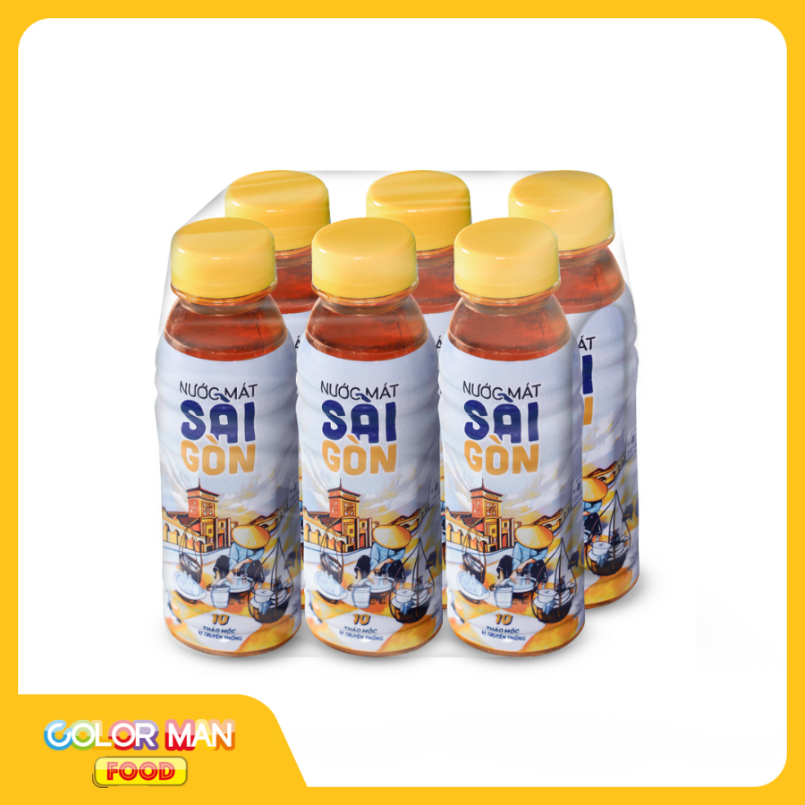  Lốc 6 chai Nước Mát Sài Gòn vị Truyền thống (6x350ml) 