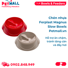 Chén nhựa Ferplast Magnus Slow Bowls - Hỗ trợ ăn chậm, tránh tăng cân và đầy hơi Petmall