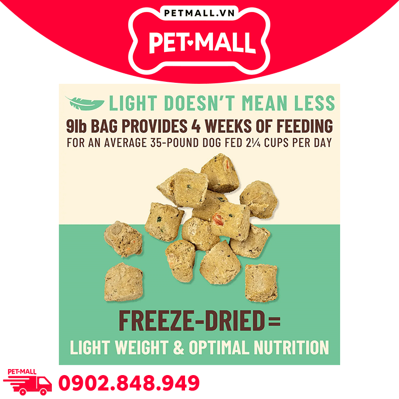 Combo 4 Gói 680G - Thức ăn hạt Raw Primal Kibble từ Thịt Gà tươi cho chó Petmall