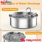 Máy cho uống nước tự động Oneisall Stainless Steel Pet Fountaim PWF 002 - 7L Petmall