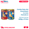  Combo Pate SmartHeart 2 vị mix - Bò Gan & Gà Gan - 12 lon Petmall 