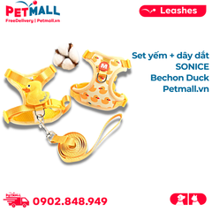 Set yếm + dây dắt SONICE Bechon Duck - Hình con vịt Petmall