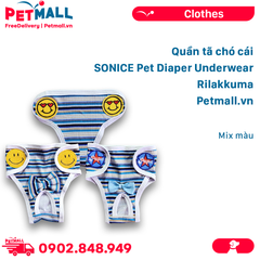 Quần tã chó cái SONICE Pet Male Underwear Rilakkuma - Mix màu Petmall