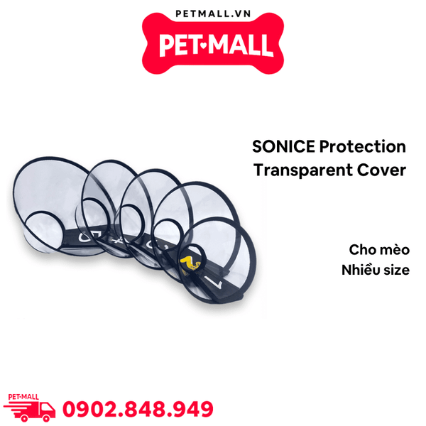 Vòng chống liếm SONICE Protection Transparent Cover cho mèo Petmall