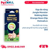 Kẹp đa năng Jungle Monster Walking Mate Orange Neon Clip 3ml - Xua đuổi côn trùng, phát sáng hỗ trợ thú cưng đi đêm Petmall