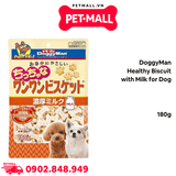 Treats DoggyMan Healthy Biscuit with Milk for Dog 180g - Bánh quy sữa cho chó size Nhỏ Petmall