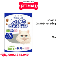 Cát vệ sinh SONICE Bentonite Cat Litter 16L - cát Nhật hạt trắng Petmall