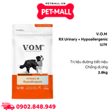 2.8KG - Thức ăn chó VOM RX Urinar.y + Hypoallergeni.c UH - Chăm sóc sức khỏe đường tiết niệu và chống dị ứng Petmall