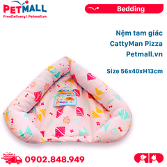 Nệm tam giác CattyMan Pizza - Size 56x40xH13cm Petmall