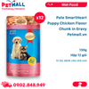  Hộp 12 Gói 130G - Pate SmartHeart Puppy Chicken Flavor Chunk in Gravy - Vị Gà, dành cho chó con Petmall 