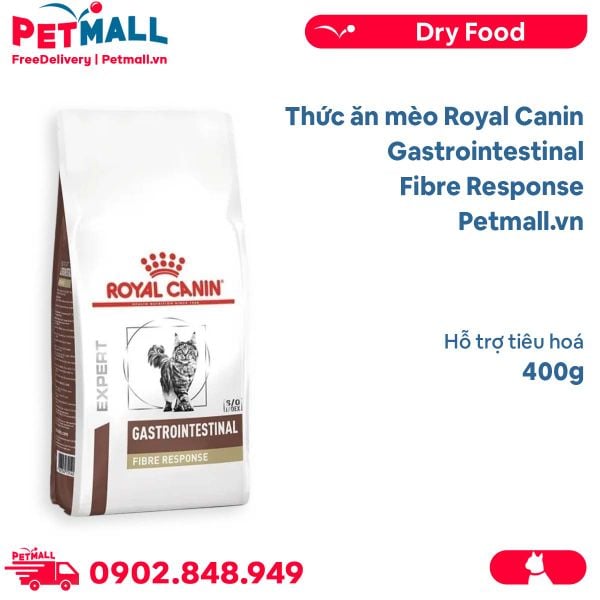400G - Thức ăn mèo Royal Canin Gastrointestinal Fibre Response - Hỗ trợ tiêu hoá Petmall