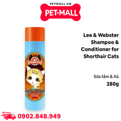 Sữa tắm và xả Lee & Webster Shampoo and Conditioner for Shorthair cats 280g - Cho mèo lông ngắn Petmall