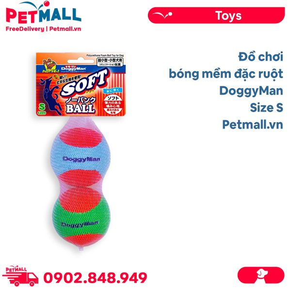 Đồ chơi bóng mềm đặc ruột DoggyMan size S Petmall
