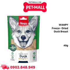 Treats chó WANPY Freeze - Dried Duck Breast 40g - Ức vịt sấy thăng hoa Petmall