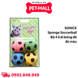 Đồ chơi SONICE Sponge Soccerball - Bộ 4 trái bóng đá đủ màu Petmall
