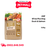 5.6KG - Thức ăn chó ANF 6Free Plus Dog Duck & Salmon - Thịt Vịt và Cá Hồi Petmall