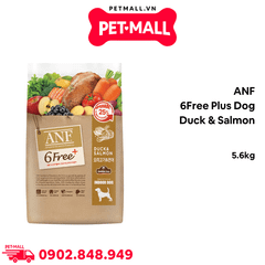 5.6KG - Thức ăn chó ANF 6Free Plus Dog Duck & Salmon - Thịt Vịt và Cá Hồi Petmall