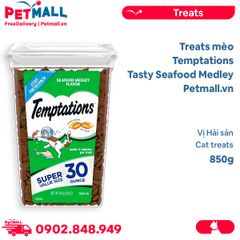 Treats mèo Temptations Tasty Seafood Medley 850g - Vị hải sản cat treats Petmall