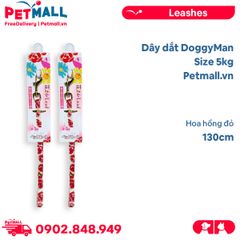 Dây dắt DoggyMan Size 5kg | 130cm - Hoa hồng đỏ Petmall
