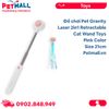  Đồ chơi Pet Gravity Laser 2in1 Retractable Cat Wand Toys Pink Color Size 21cm - Màu Hồng, cần câu lông vũ kèm laser cho Mèo Petmall 