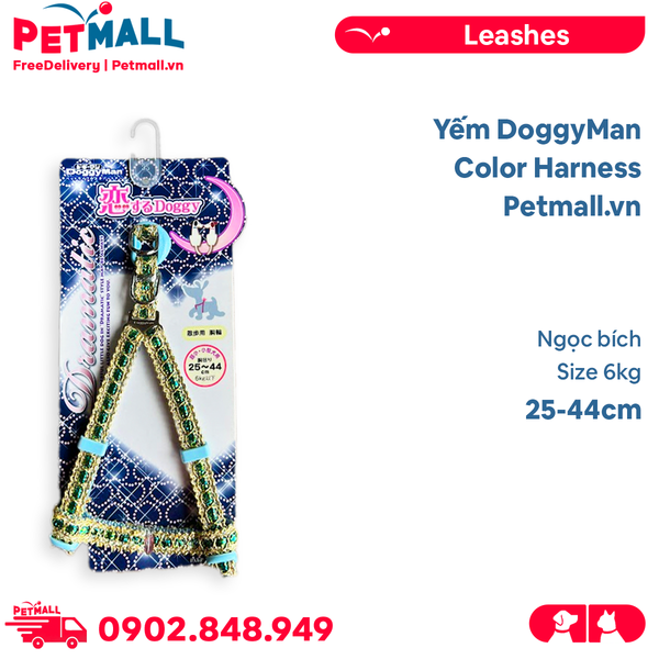 Yếm DoggyMan Color Harness Size 6kg - 25-44cm - Màu Ngọc bích Petmall