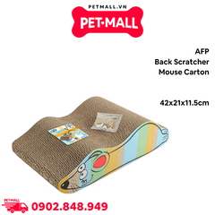 Bàn cào móng AFP Back Scratcher Mouse Carton Size 42x21x11.5cm - Hình chuột, tặng kèm catnip Petmall