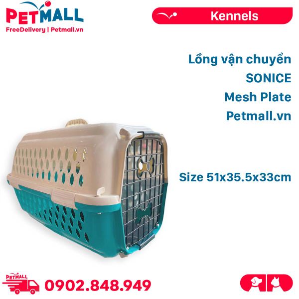 Lồng vận chuyển hàng không SONICE Mesh Plate Size 51x35.5x33cm Petmall