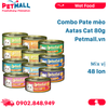  Combo 48 Lon 80G - Pate mèo Aatas Mix vị Petmall 
