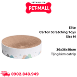 Nôi cào móng Elite Carton Scratching Toys Size M - 36x36x10cm, tặng kèm catnip Petmall
