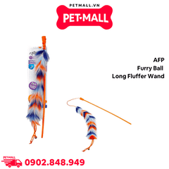 Cần câu AFP Furry Ball Long Fluffer Wand - Đuôi dài lông vũ kèm chuông Petmall