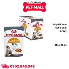 Combo Pate Mèo Royal Canin Hair & Skin Gravy 85g - 36 Gói Petmall